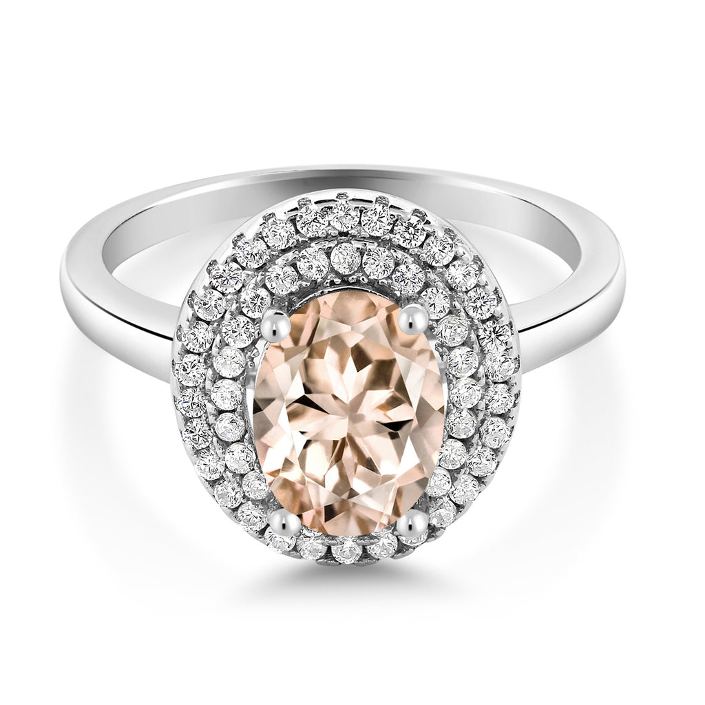 Morganite - October_5_Ring in 925 Sterling Silver
