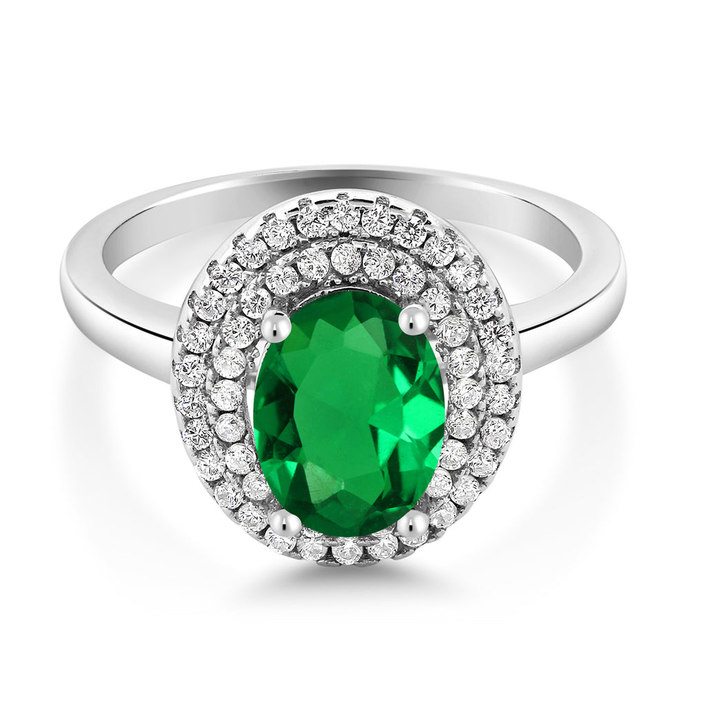 Nano Emerald - May_5_Ring in 925 Sterling Silver