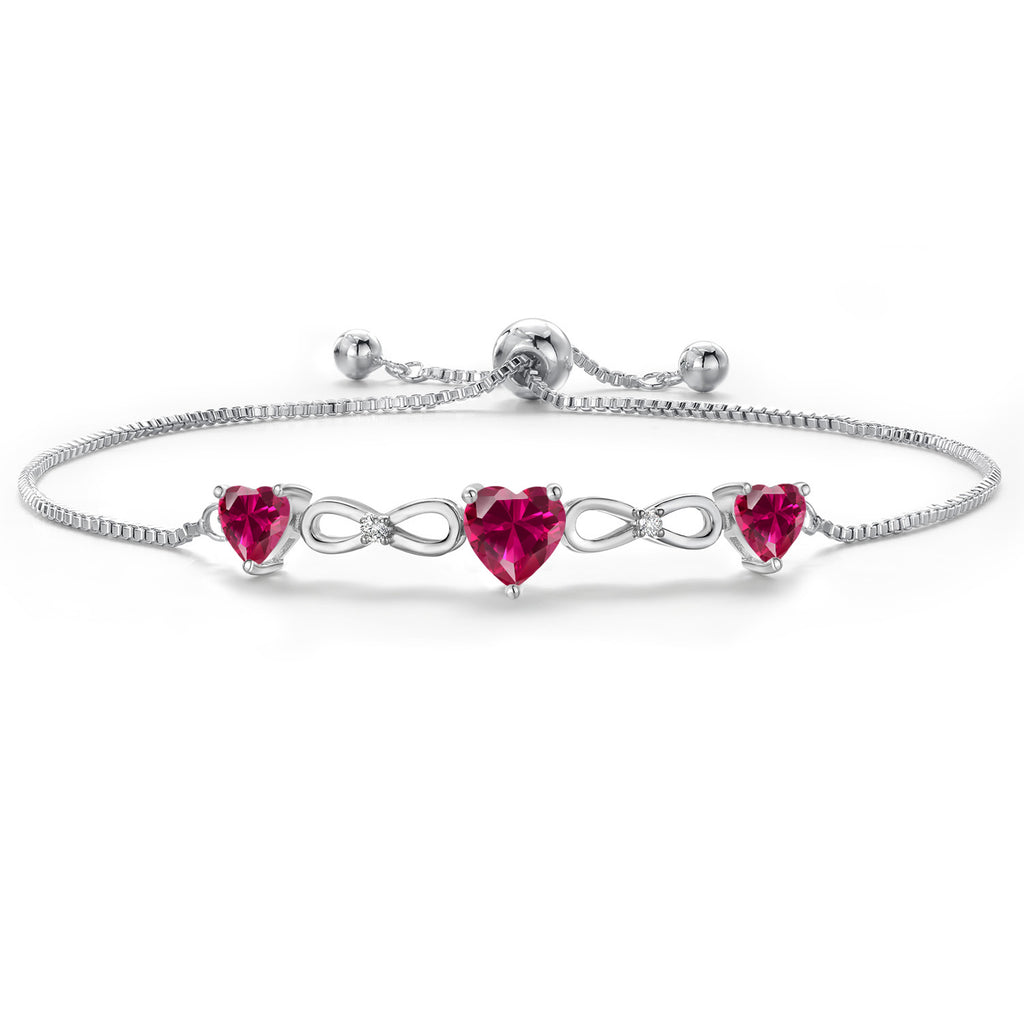 Created Ruby_Bracelet in Rhodium Plated