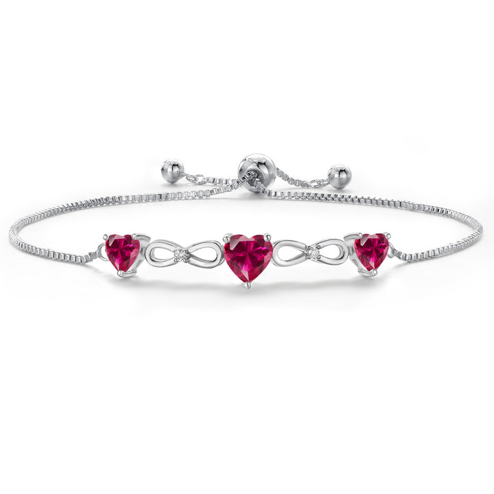 Created Ruby_Bracelet in Rhodium Plated