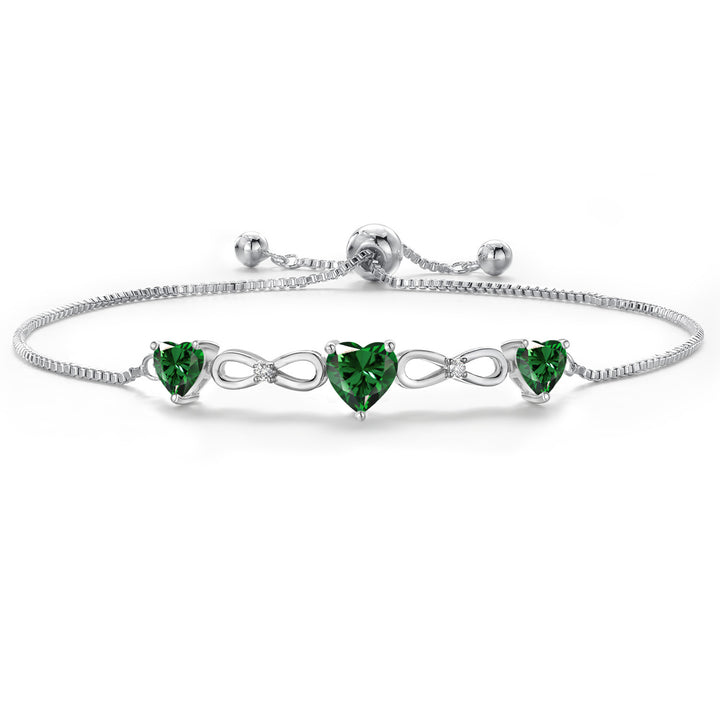 Nano Emerald_Bracelet in Rhodium Plated