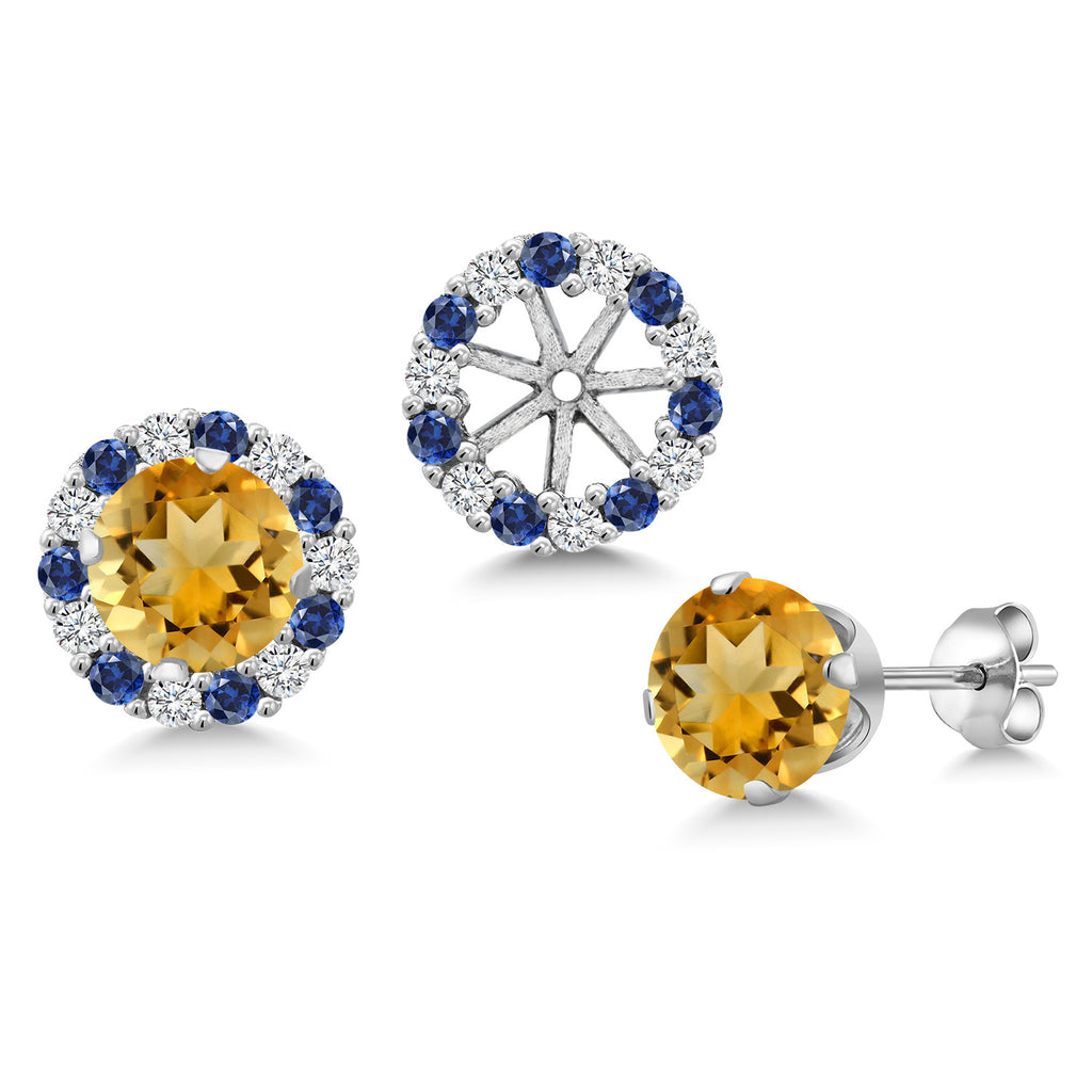 Citrine - November_Earrings in 925 Sterling Silver