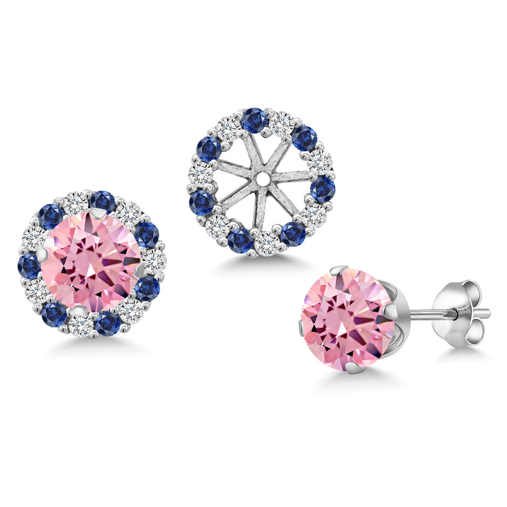 Pink Zirconia_Earrings in 925 Sterling Silver