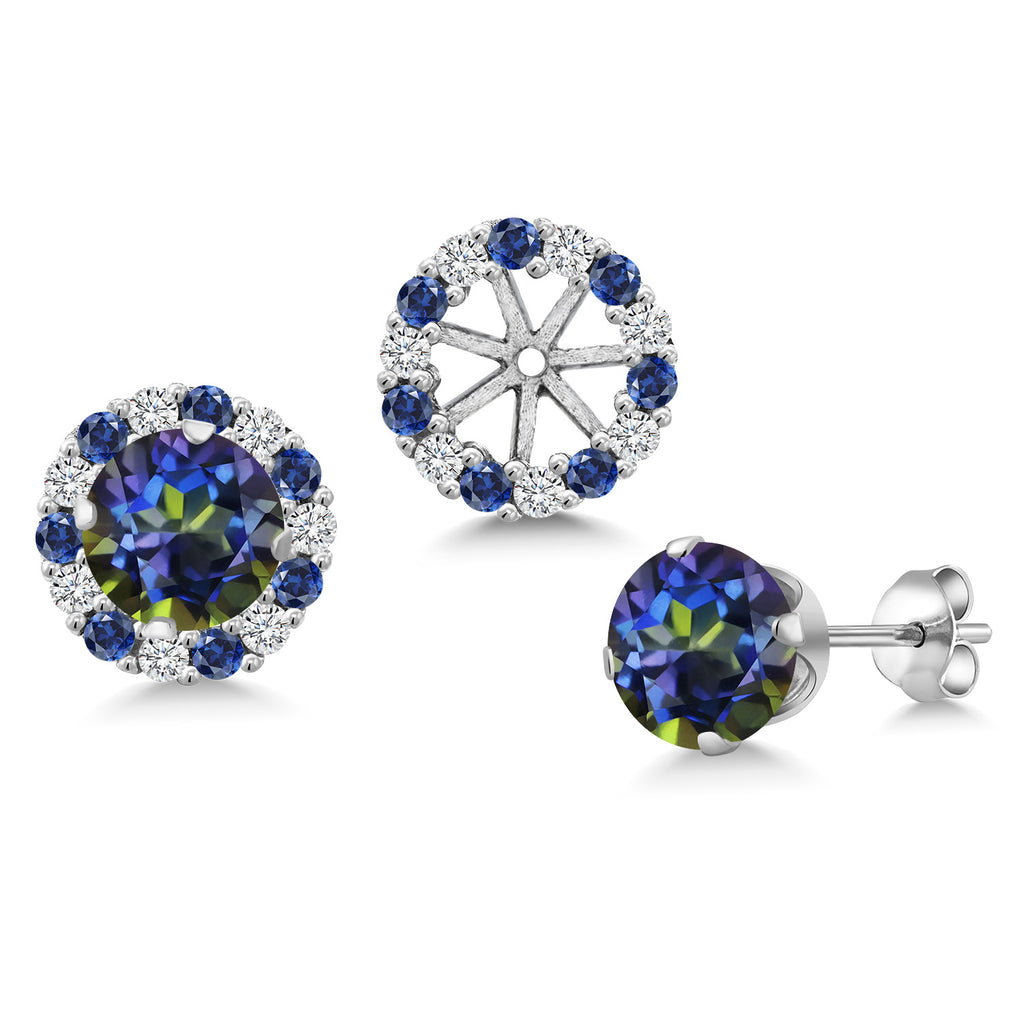 Blue Mystic Topaz_Earrings in 925 Sterling Silver