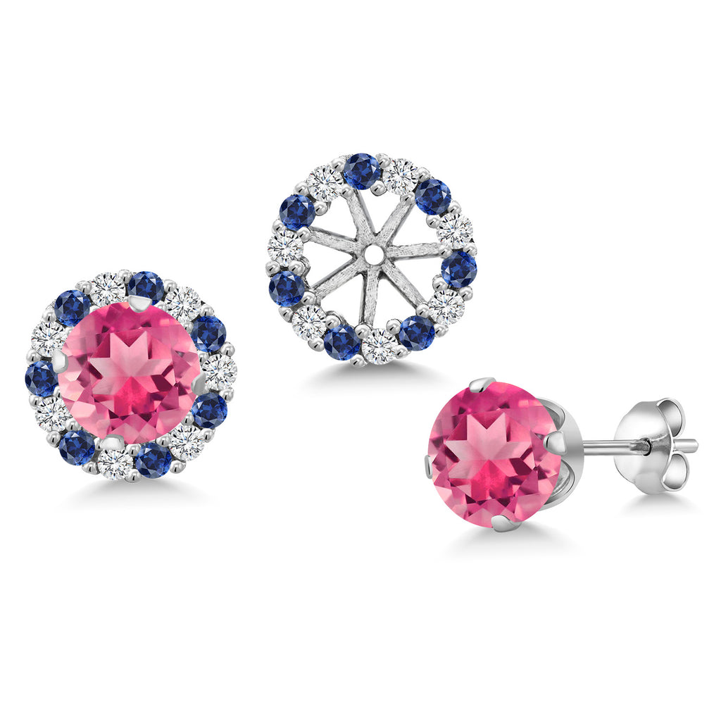 Pink Mystic Topaz_Earrings in 925 Sterling Silver