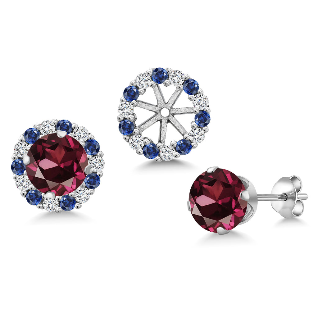Rhodolite Garnet_Earrings in 925 Sterling Silver
