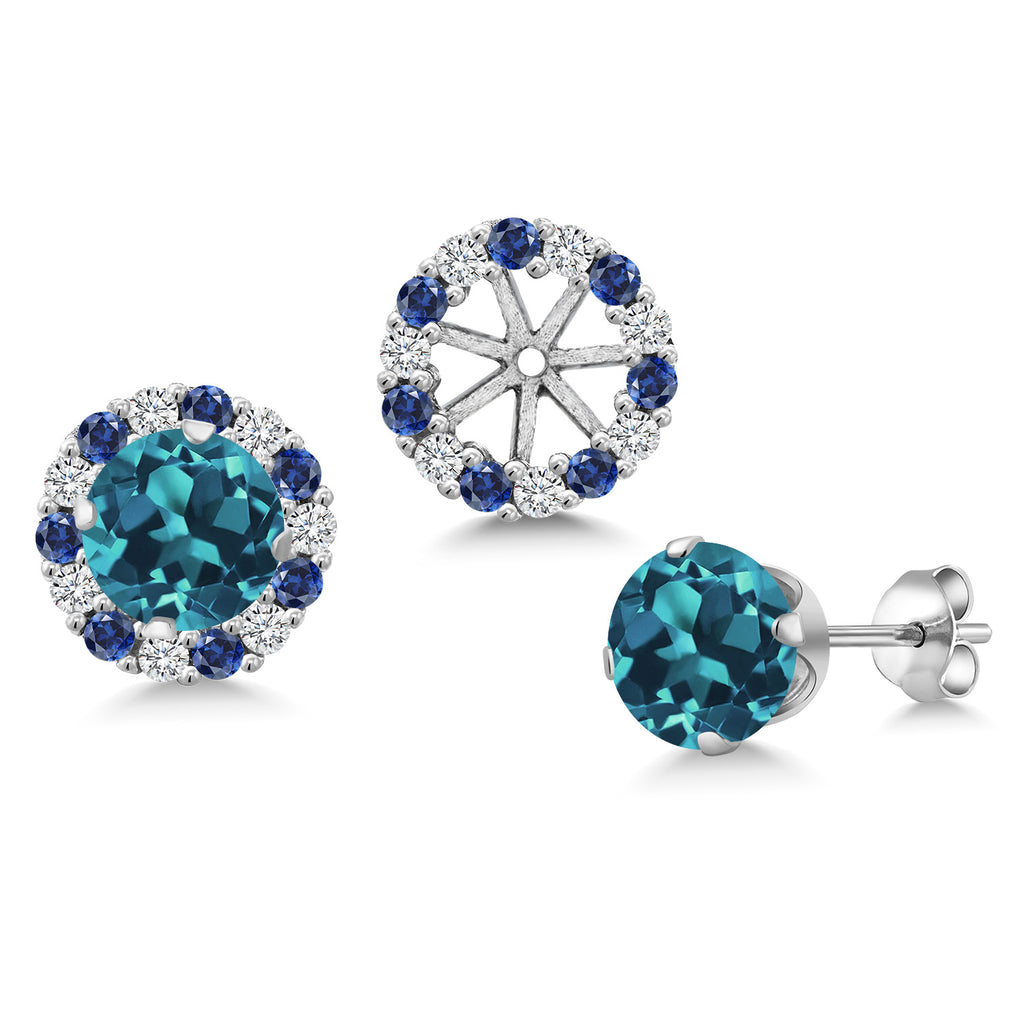 London Blue Topaz - November_Earrings in 925 Sterling Silver