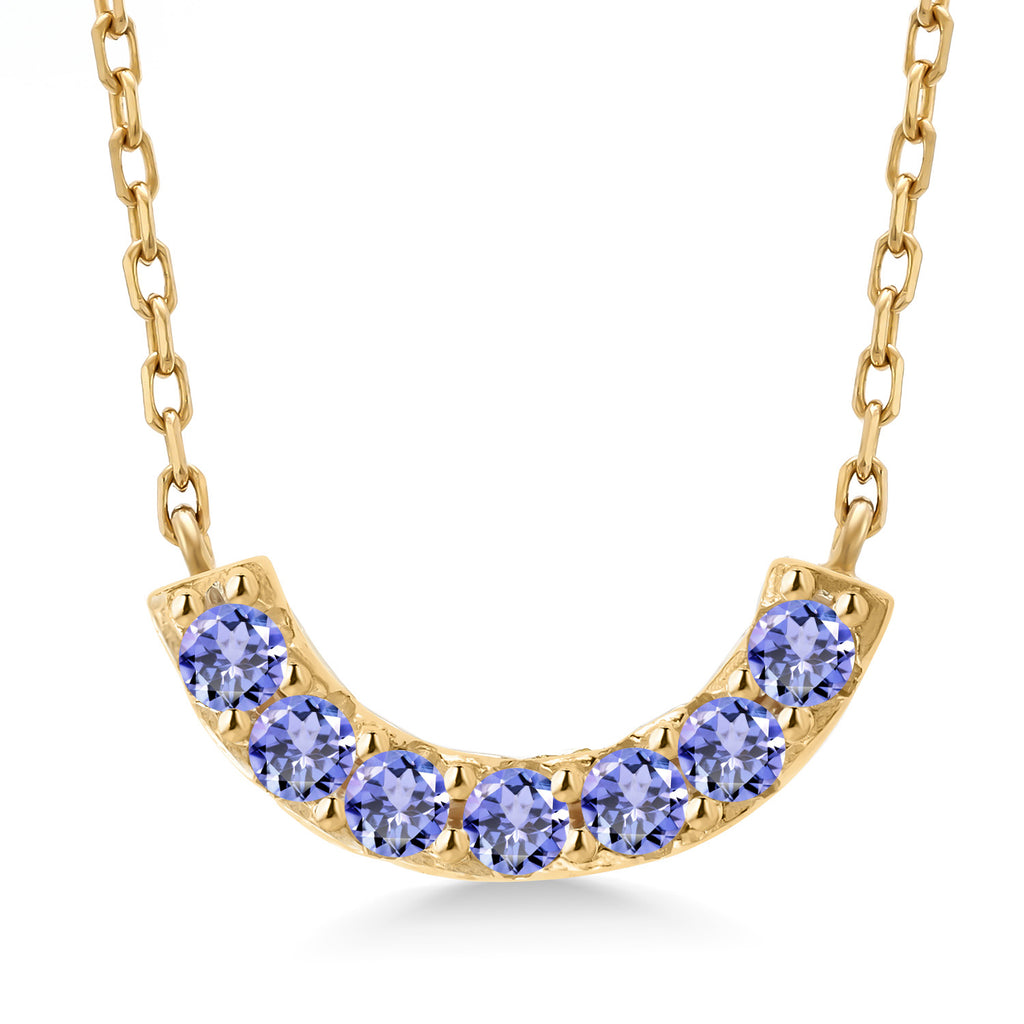 Tanzanite - December_Necklace in 925 Yellow Gold Plated Silver