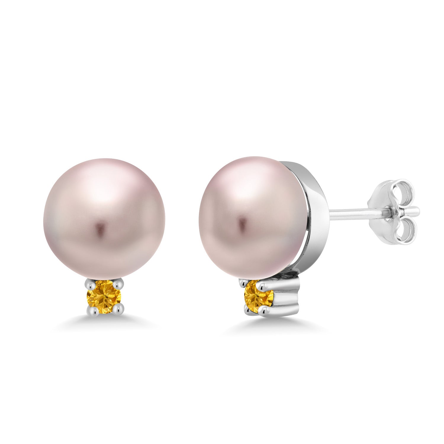 Yellow Created Sapphire - September_Earrings in 925 Sterling Silver
