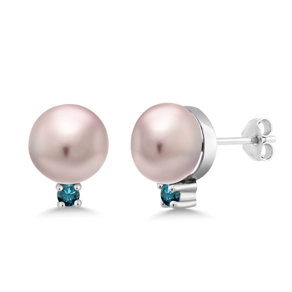 Blue Diamond - April_Earrings in 925 Sterling Silver