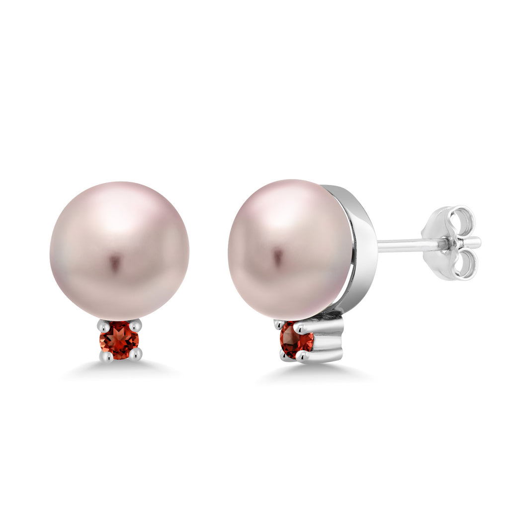 Garnet - January_Earrings in 925 Sterling Silver