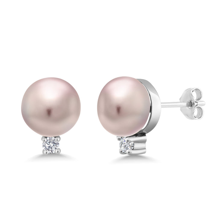White Lab Grown Diamond - April_Earrings in 925 Sterling Silver