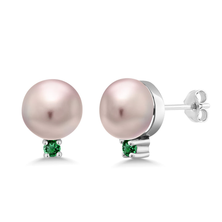 Nano Emerald - May_Earrings in 925 Sterling Silver