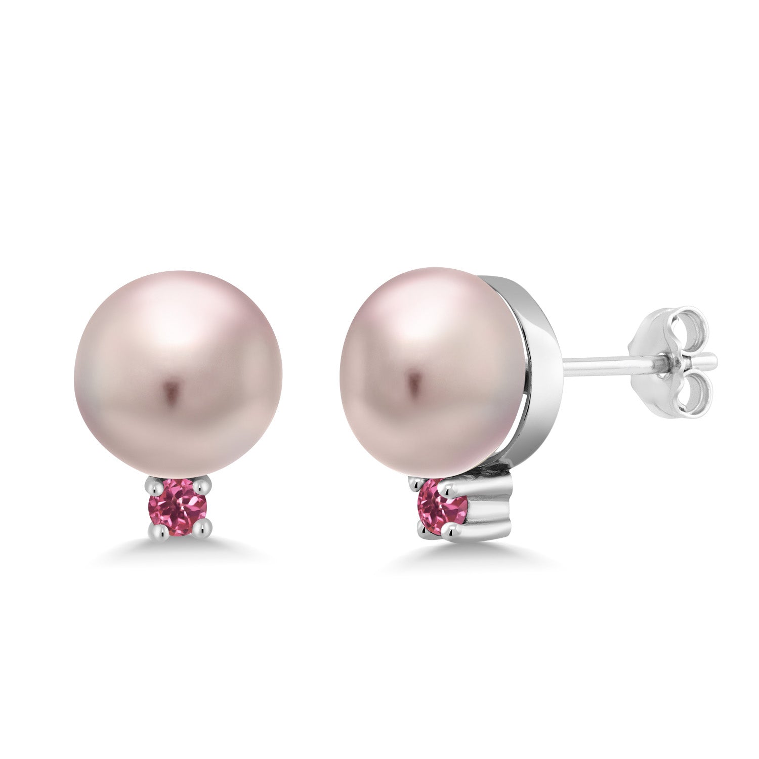 Pink Tourmaline - October_Earrings in 925 Sterling Silver