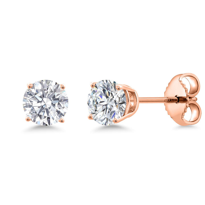 0.33 Carat_Rose Gold Plated_Earrings in 925 Rose Gold Plated Silver
