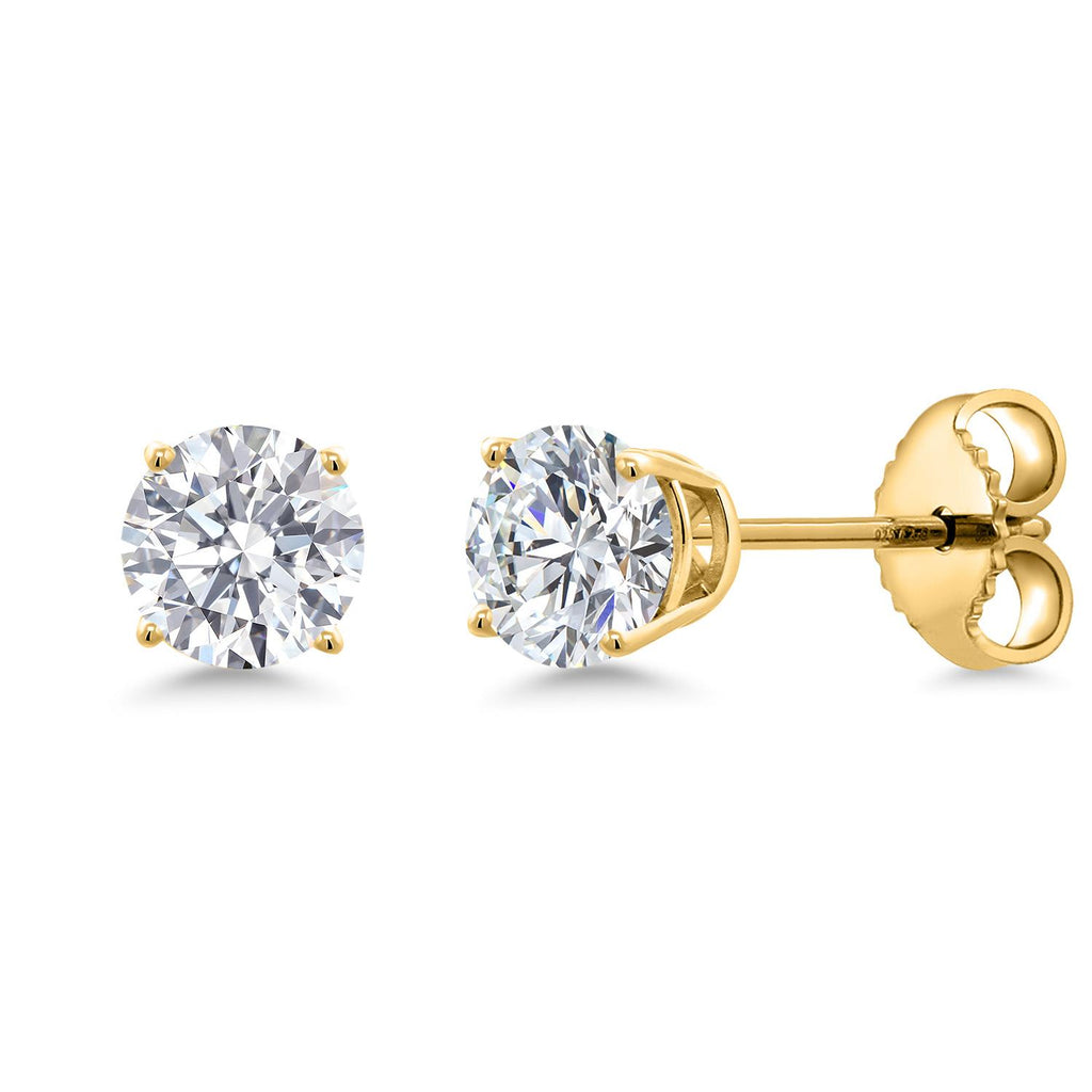 0.33 Carat_Yellow Gold Plated_Earrings in 925 Yellow Gold Plated Silver