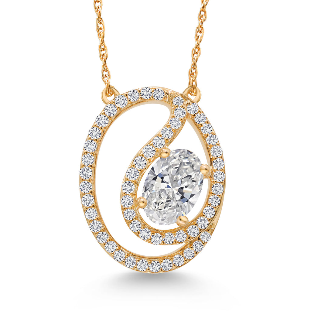 Lab Grown Diamond_Pendant in 10K Yellow Gold