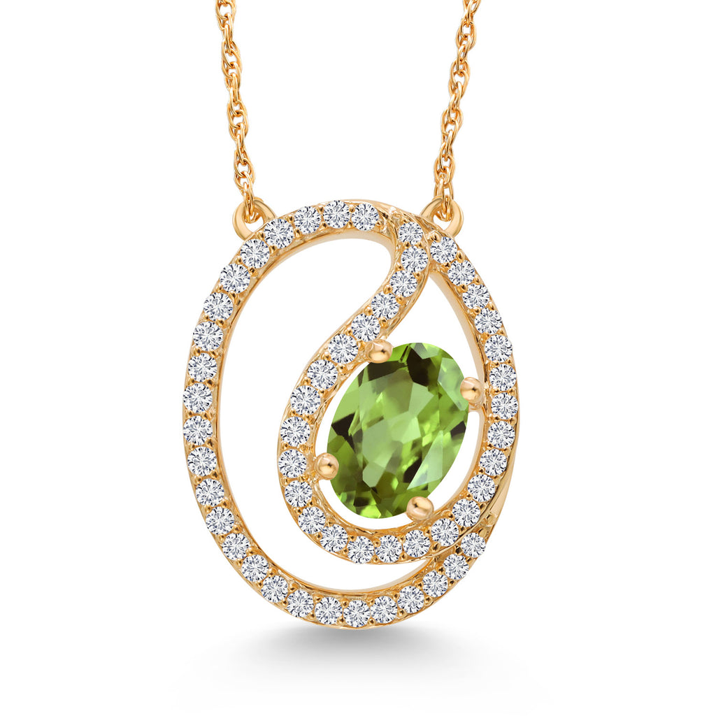 Peridot - August_Pendant in 10K Yellow Gold