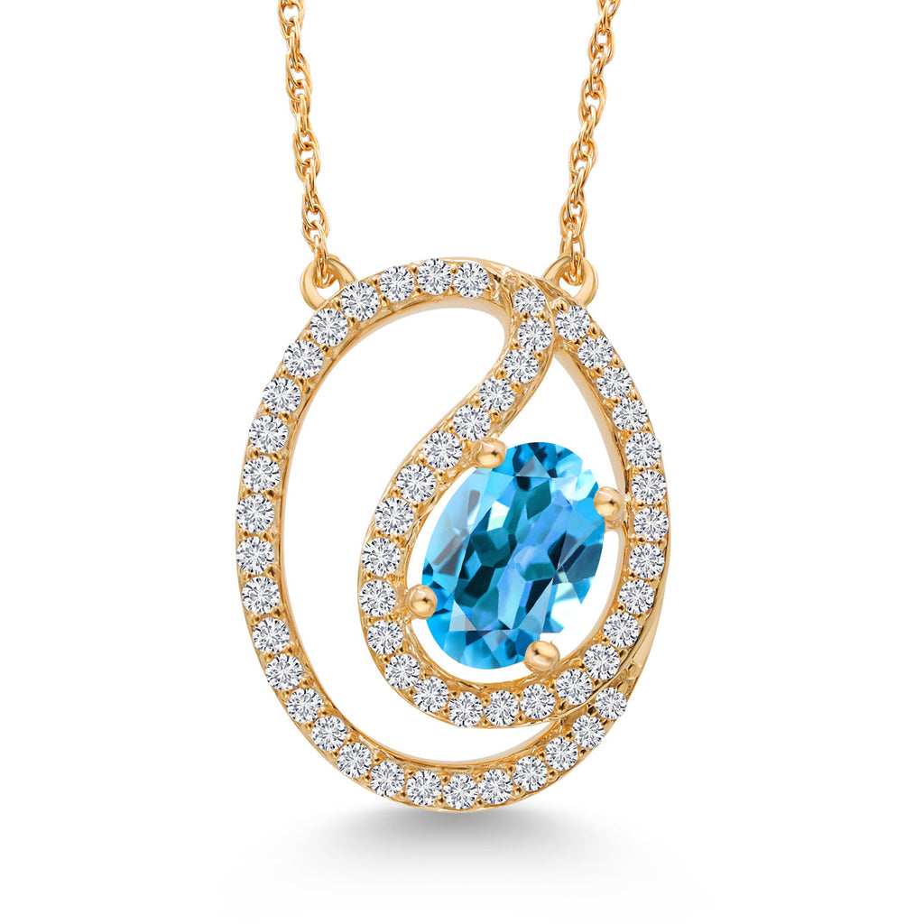 Topaz - November_Pendant in 10K Yellow Gold