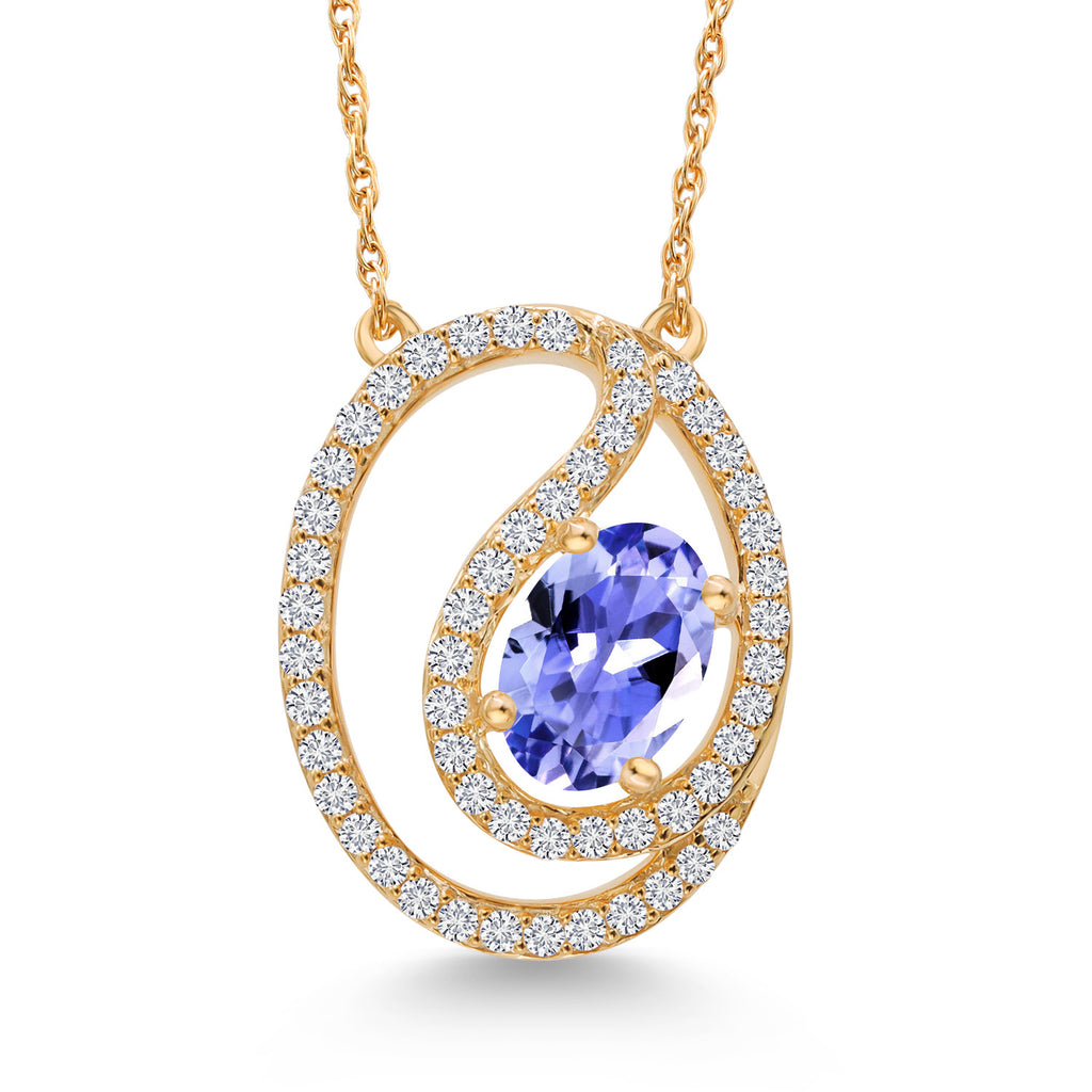 Tanzanite - December_Pendant in 10K Yellow Gold