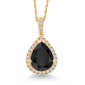 Onyx - December_Pendant in 10K Yellow Gold