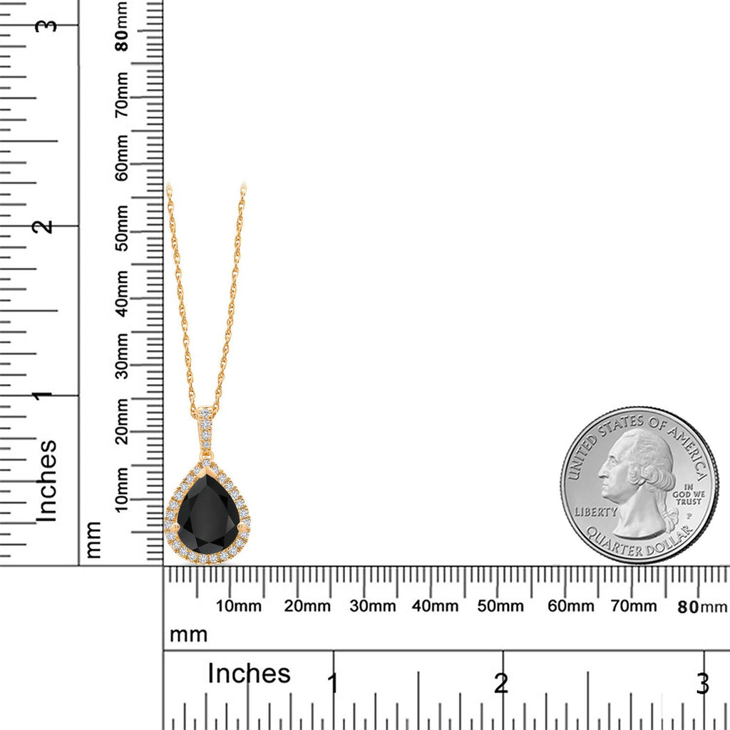 Onyx - December_Pendant in 10K Yellow Gold