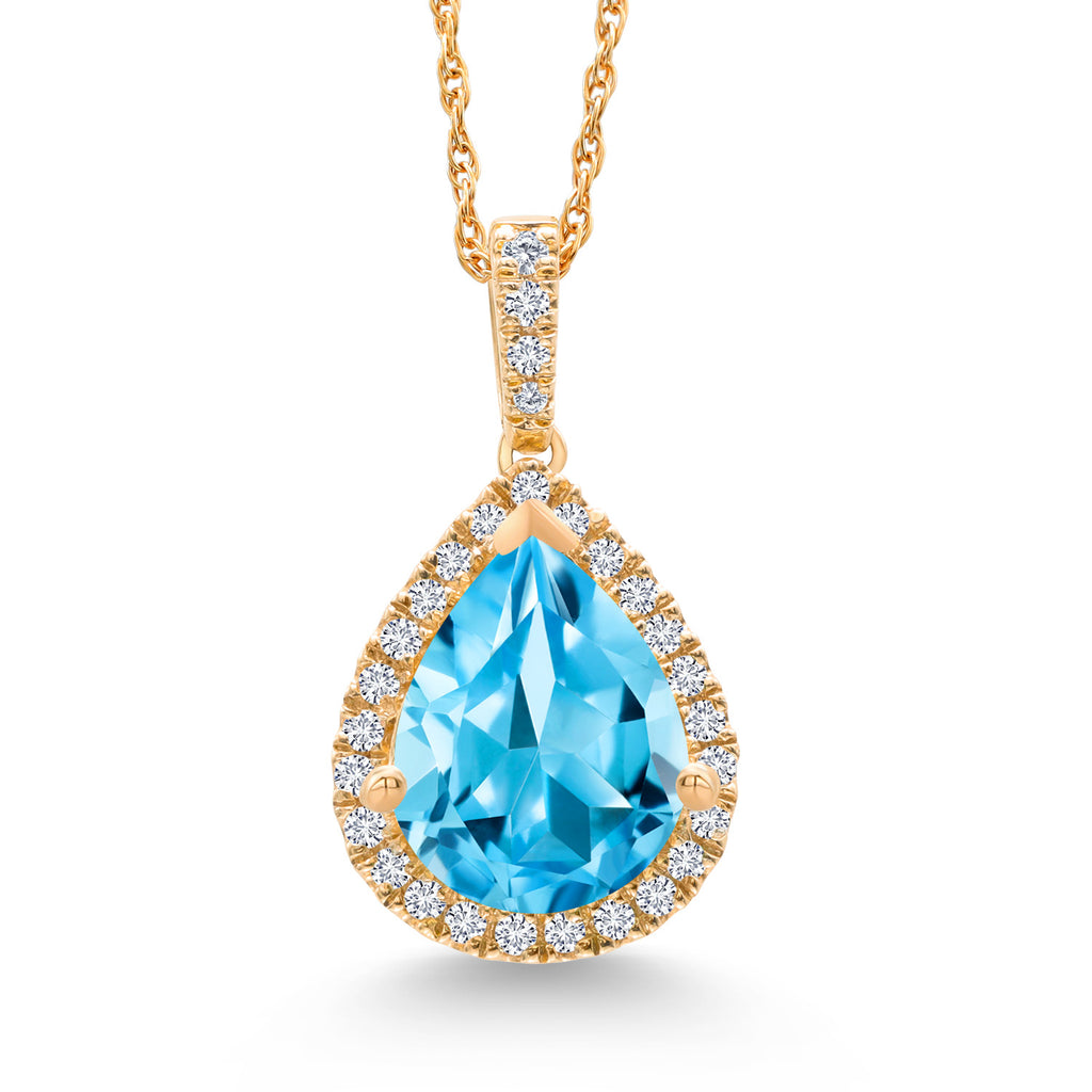 Topaz - November_Pendant in 10K Yellow Gold