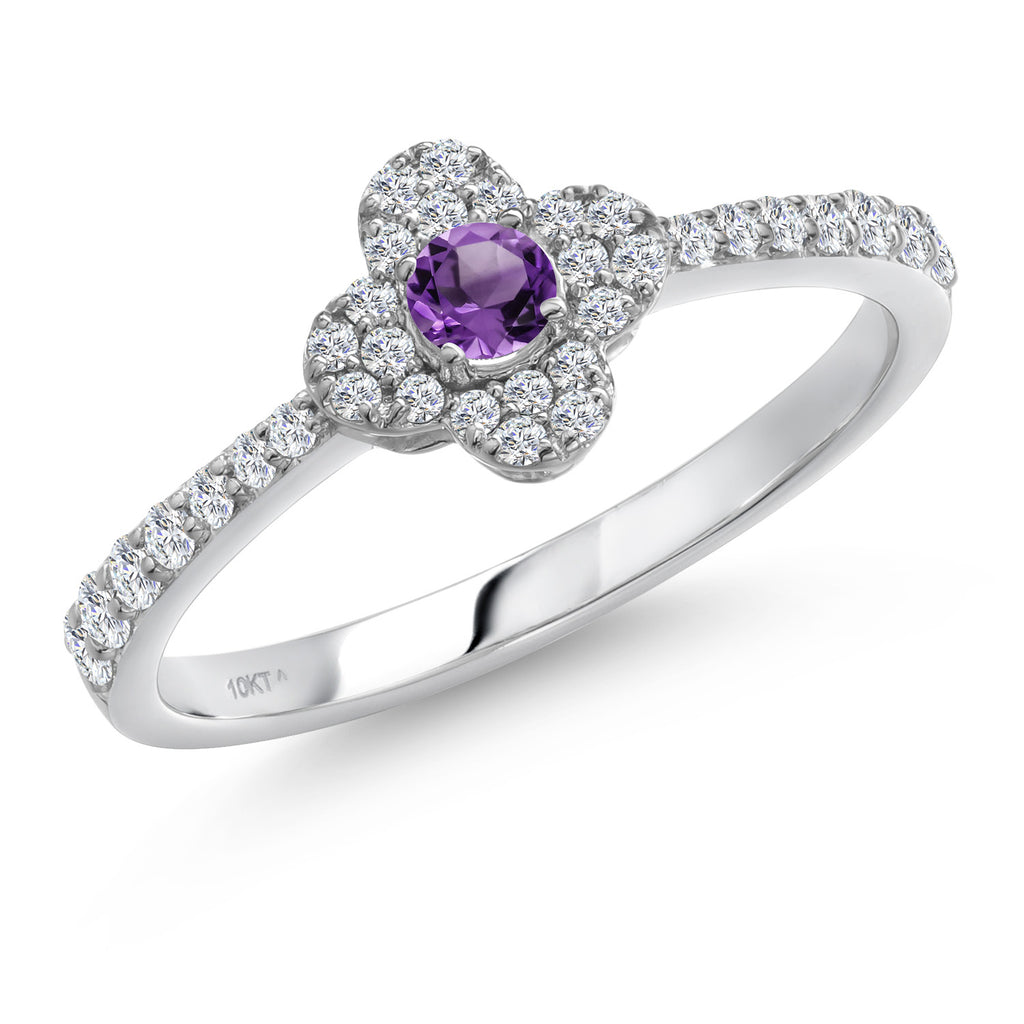 Amethyst - February_8_Ring in 10K White Gold