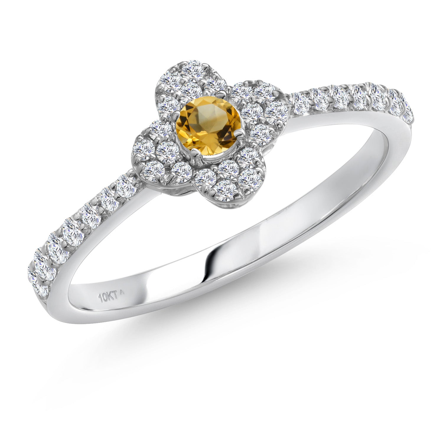 Citrine - November_6_Ring in 10K White Gold