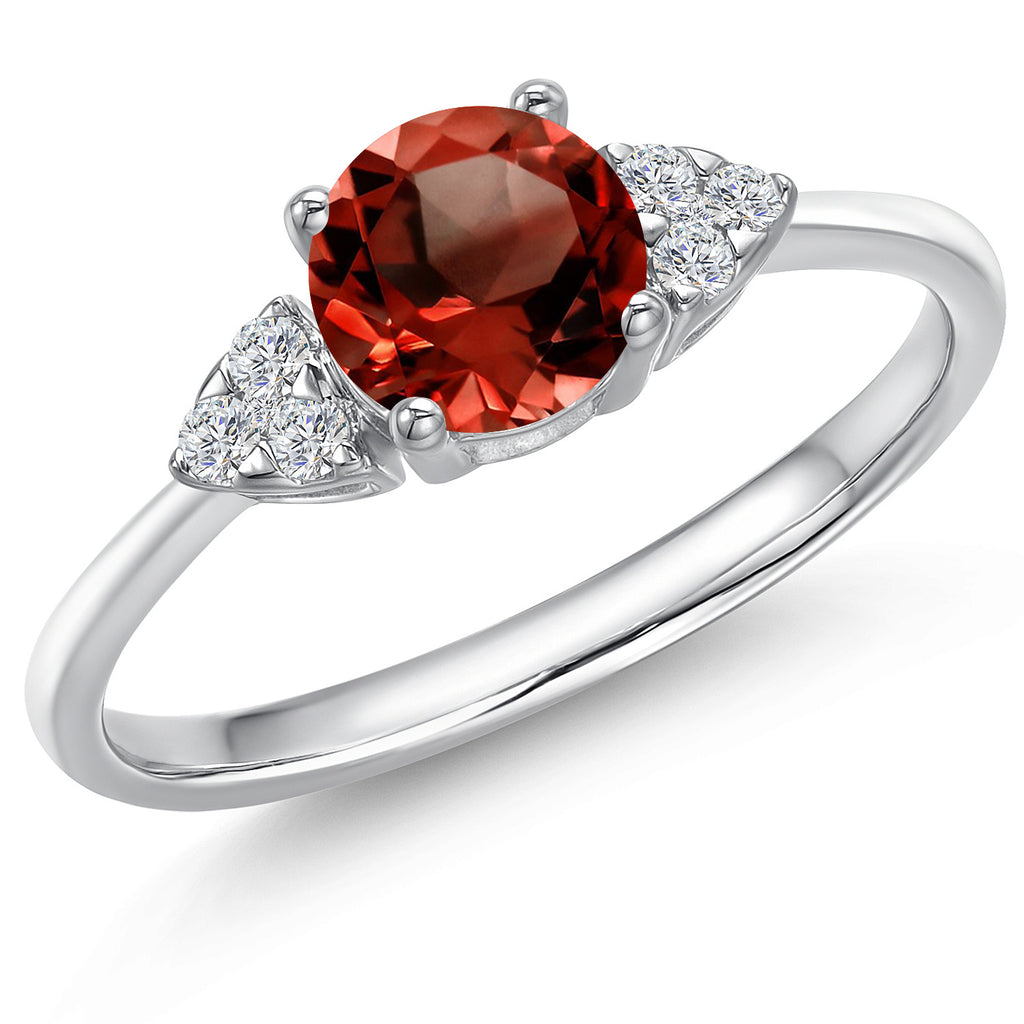 Garnet - January_5_Ring in 14K White Gold