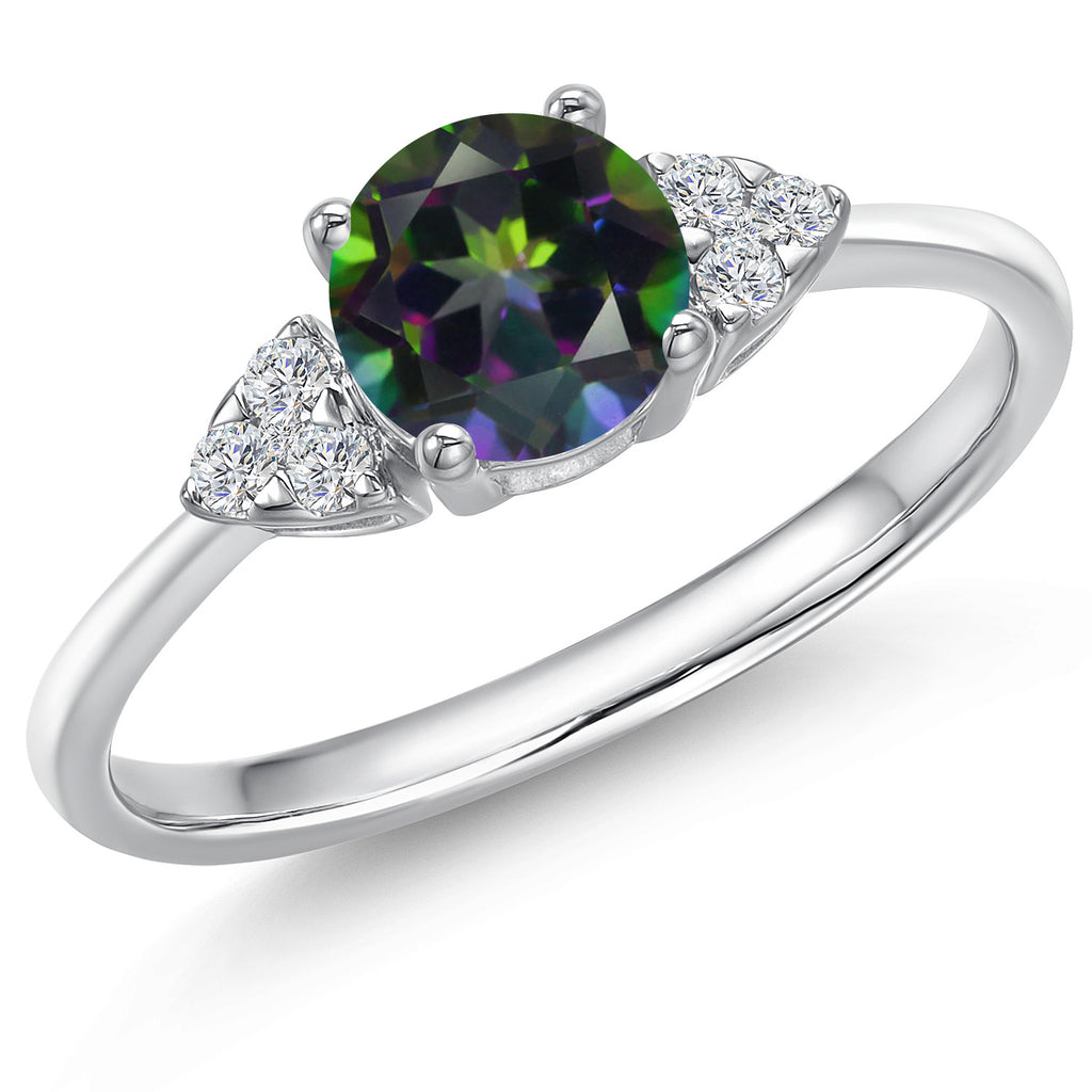 Green Mystic Topaz_8_Ring in 14K White Gold