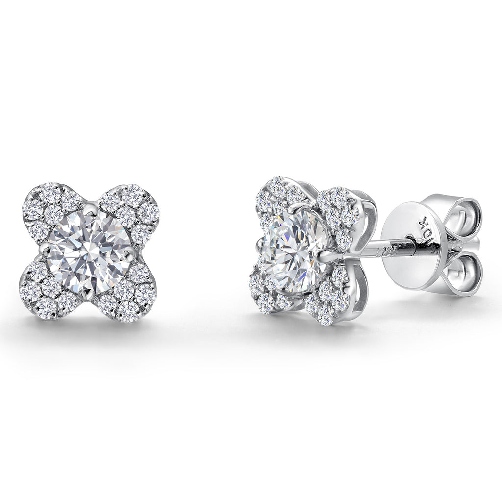 White Lab Grown Diamond_Earrings in 10K White Gold