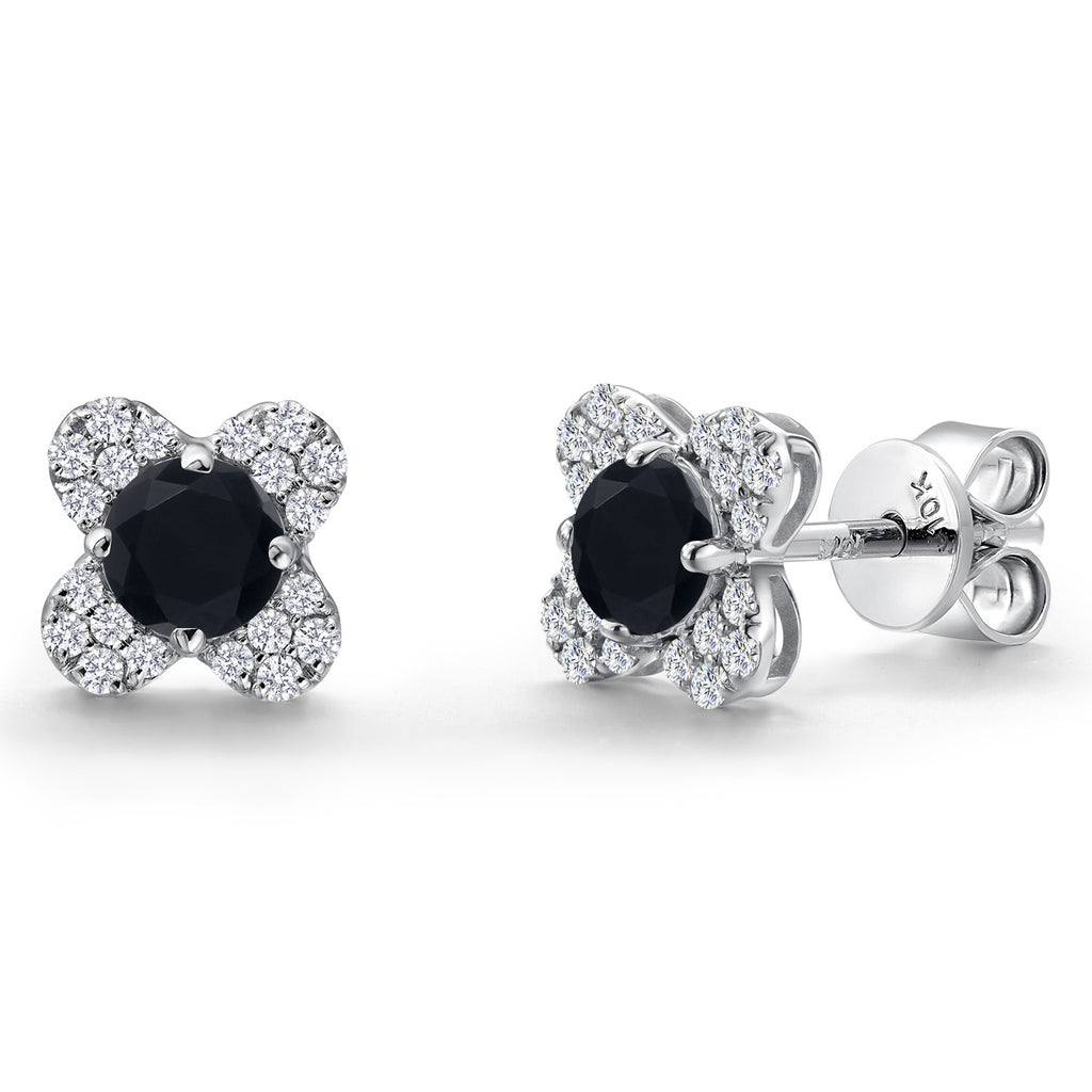 Onyx - December_Earrings in 10K White Gold