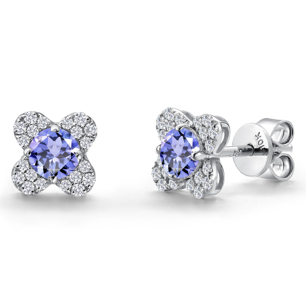 Tanzanite - December_Earrings in 10K White Gold