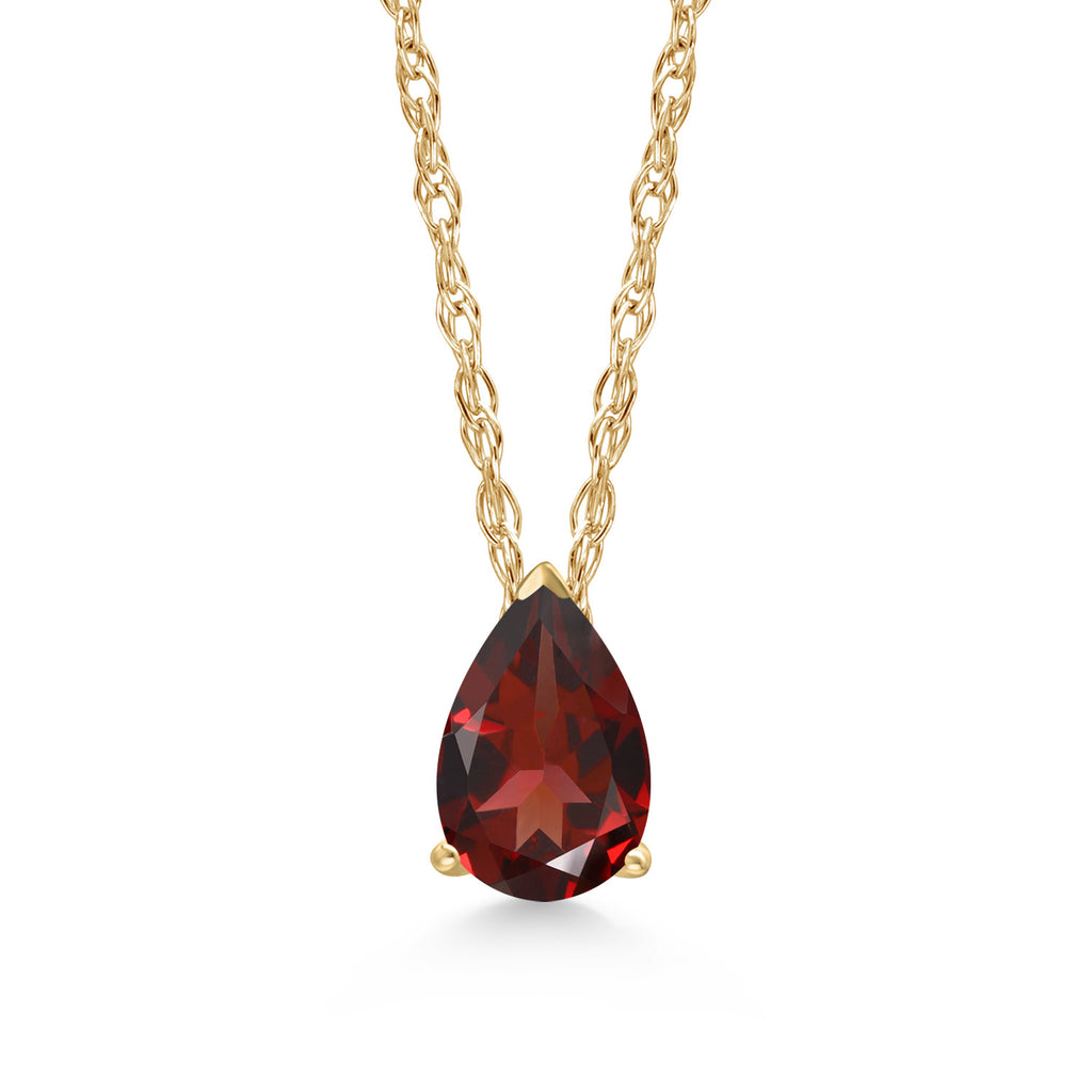 Garnet - January_Pendant in 14K Yellow Gold