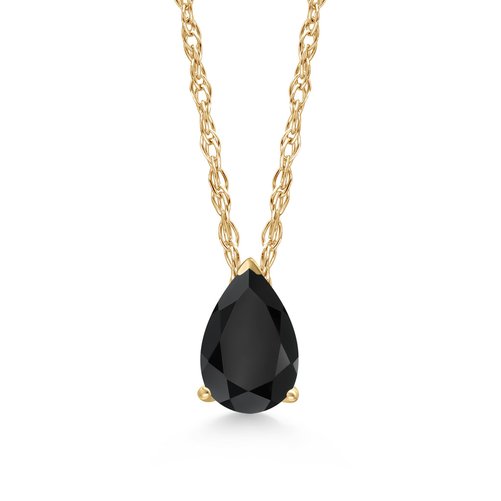 Onyx - December_Pendant in 14K Yellow Gold