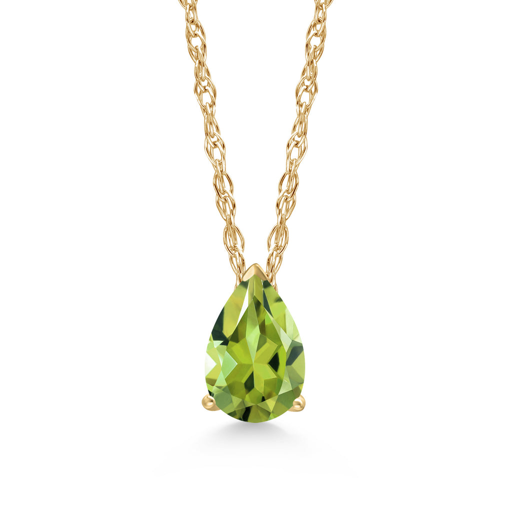 Peridot - August_Pendant in 14K Yellow Gold