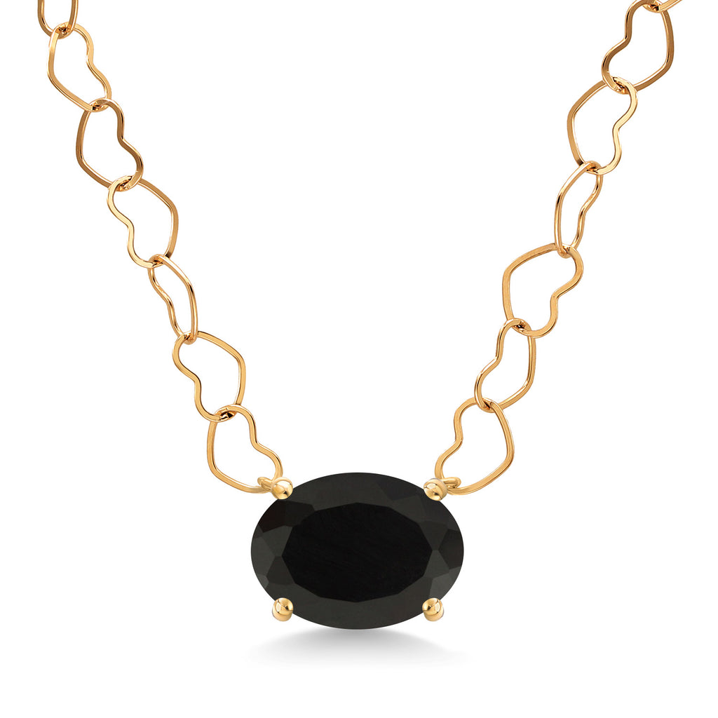Onyx - December_Necklace in 14K Yellow Gold