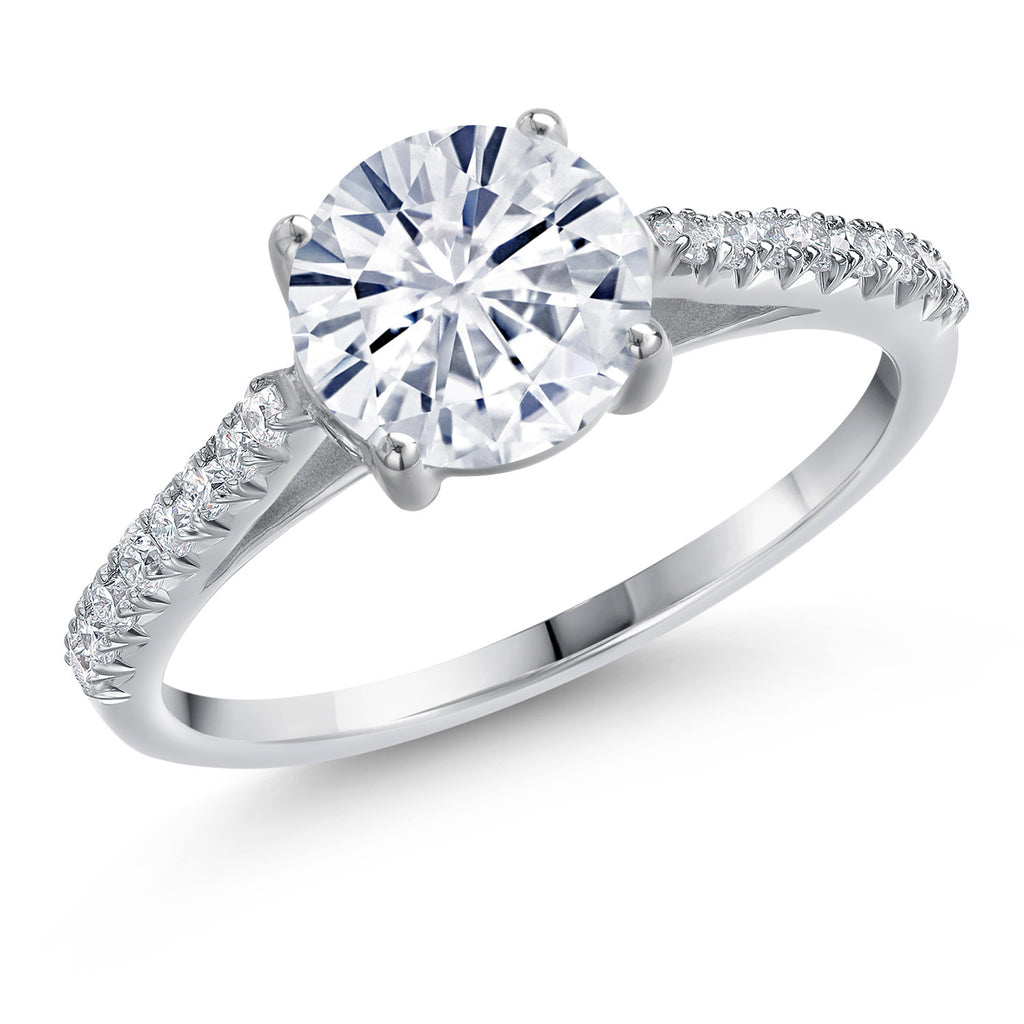 White Moissanite - April_7_Ring in 14K White Gold