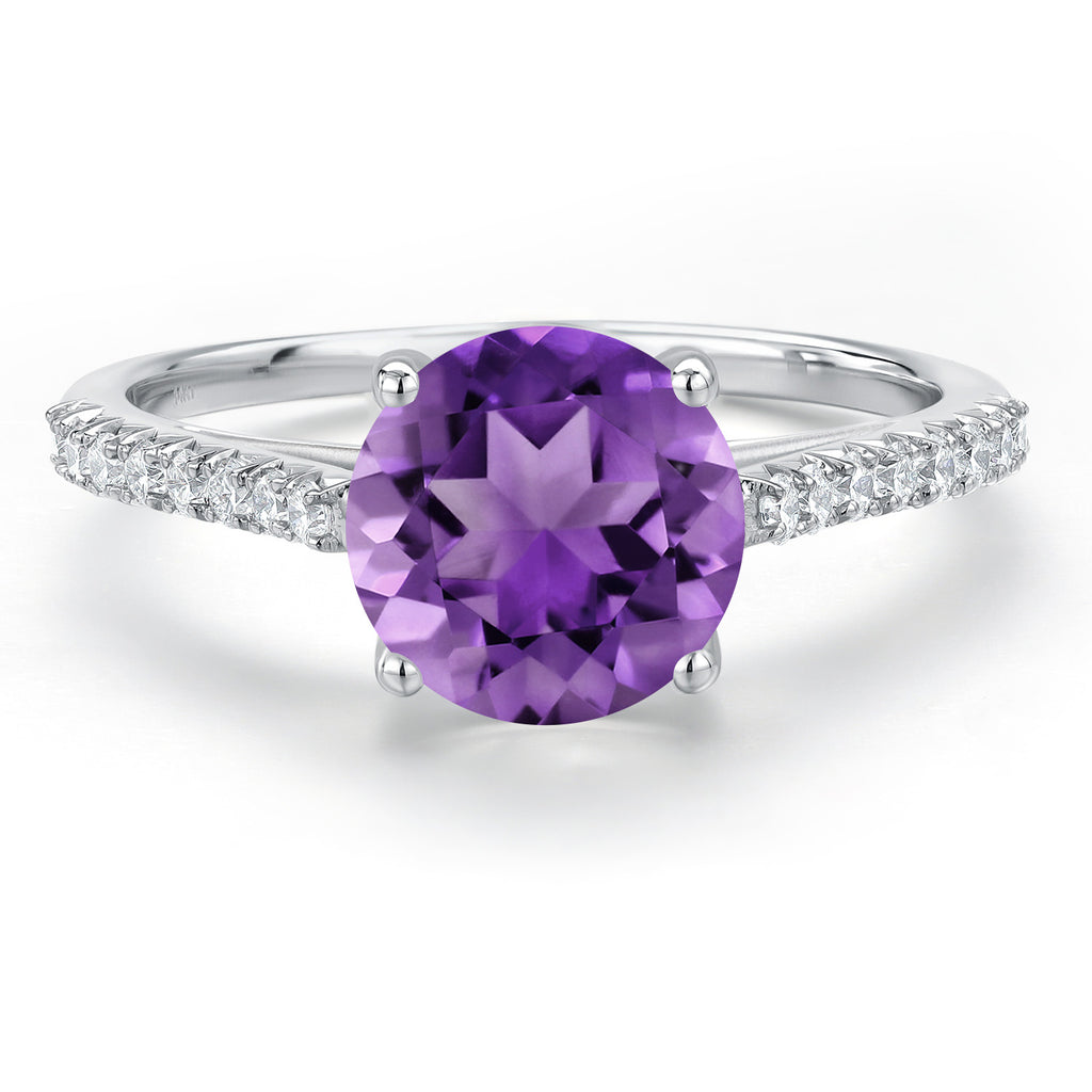 Amethyst - February_7_Ring in 14K White Gold