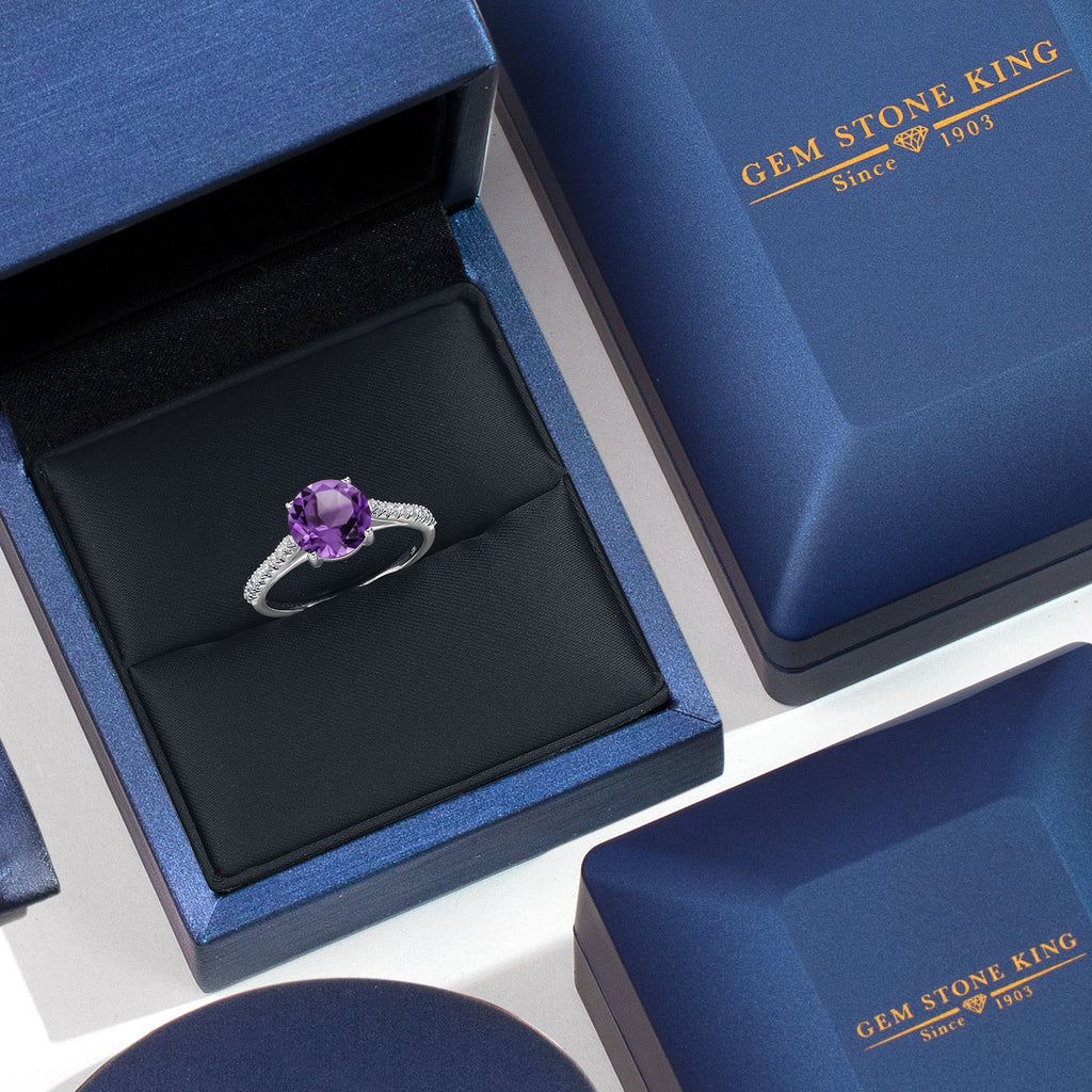 Amethyst - February_7_Ring in 14K White Gold