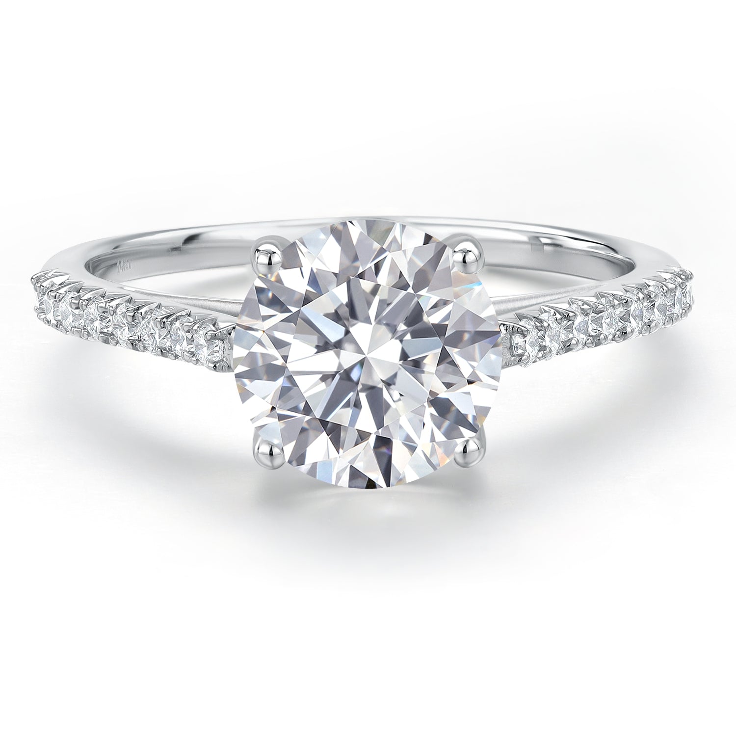 White Lab Grown Diamond - April_8_Ring in 14K White Gold