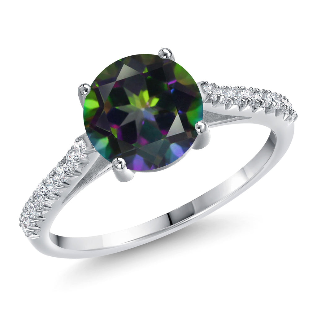 Green Mystic Topaz_8_Ring in 14K White Gold