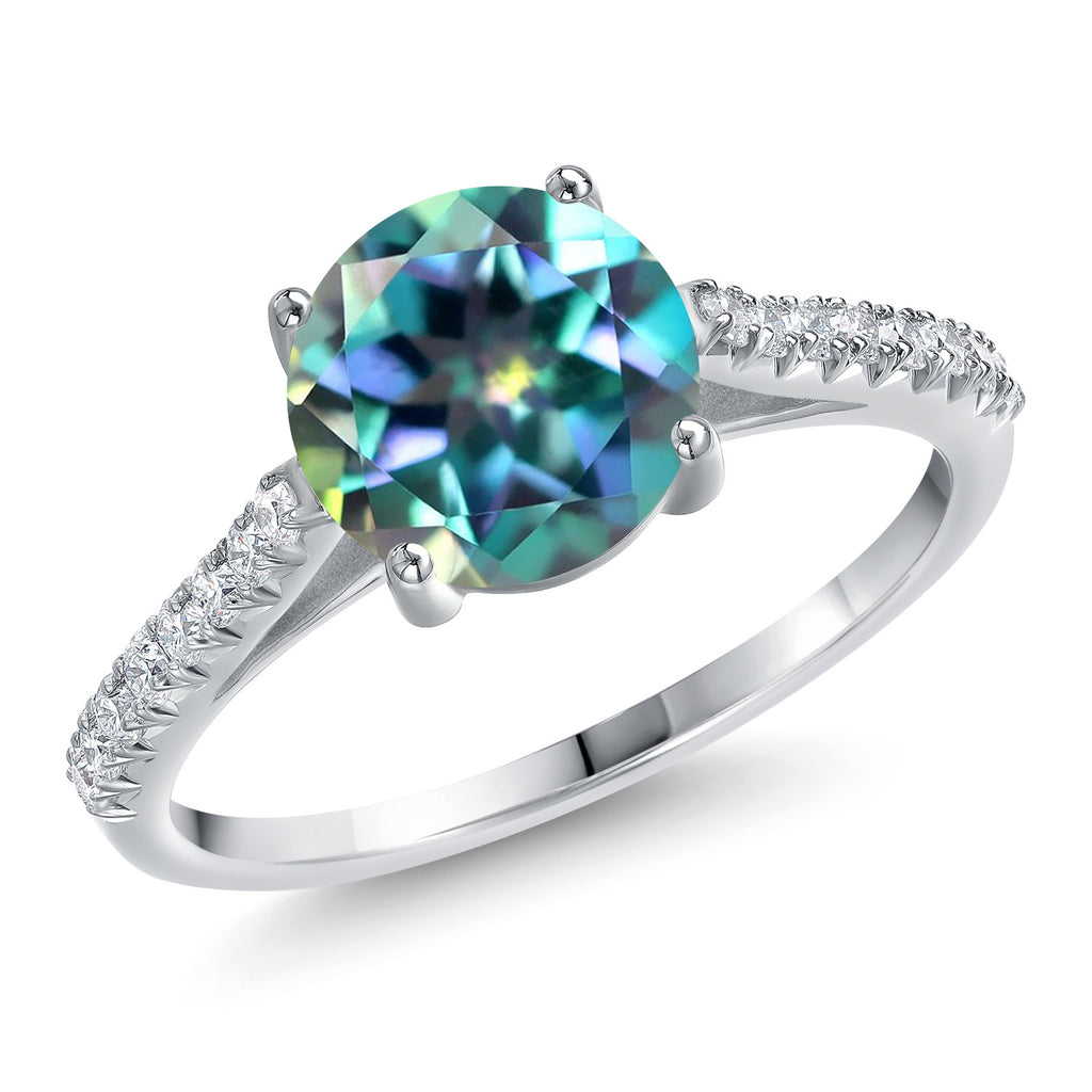 Millennium Blue Mystic Topaz_8_Ring in 14K White Gold