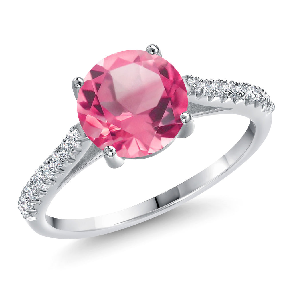 Pink Mystic Topaz_5_Ring in 14K White Gold