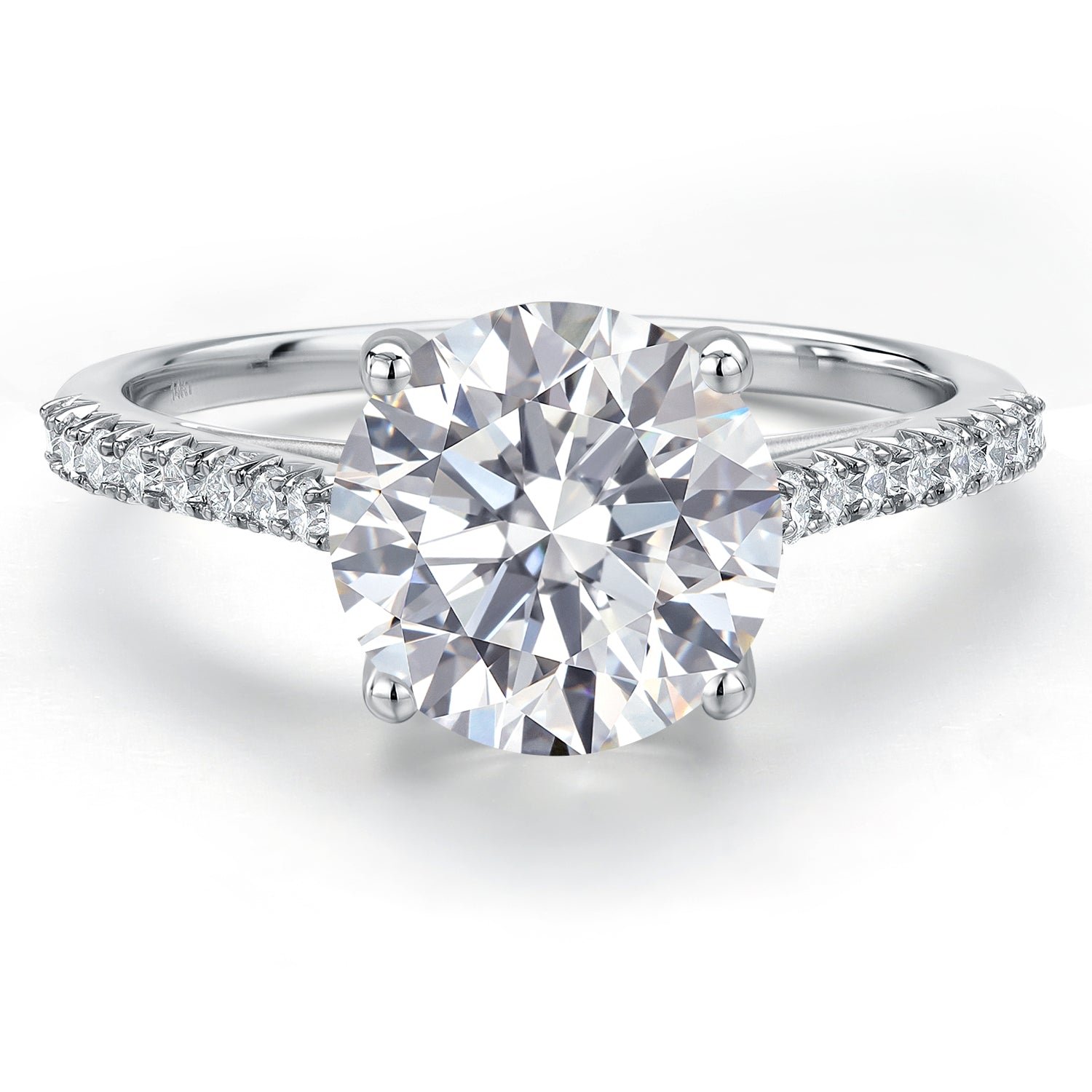 Center 3ct_7_Ring in 14K White Gold