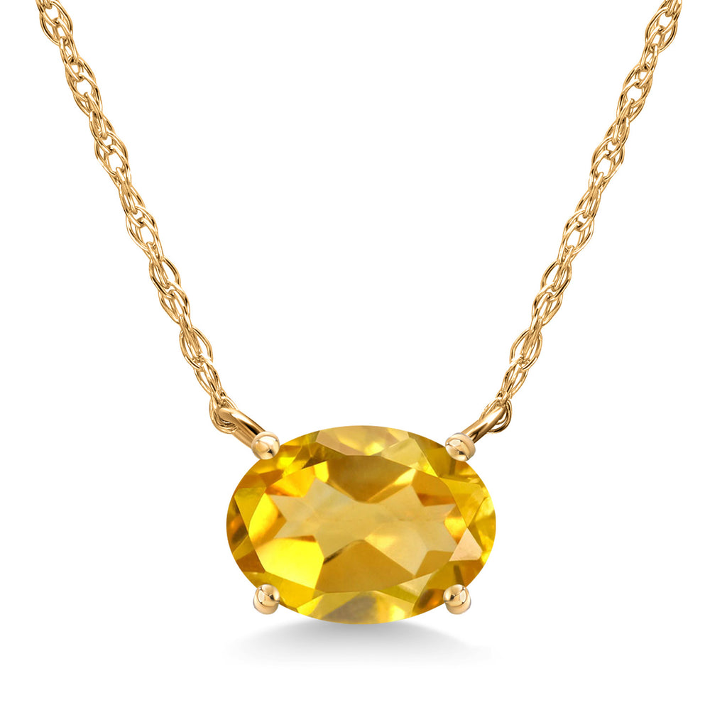 Citrine - November_Pendant in 14K Yellow Gold