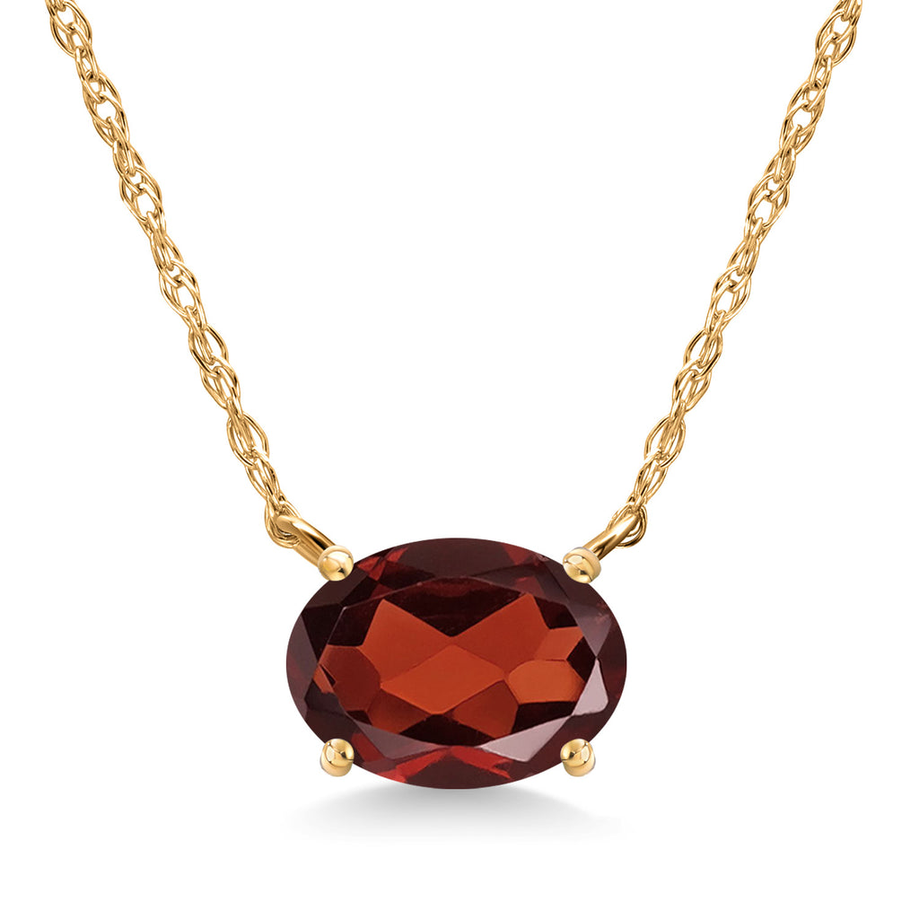 Garnet - January_Pendant in 14K Yellow Gold