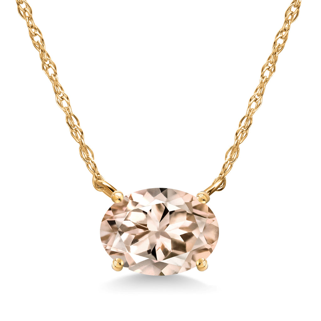 Morganite - October_Pendant in 14K Yellow Gold