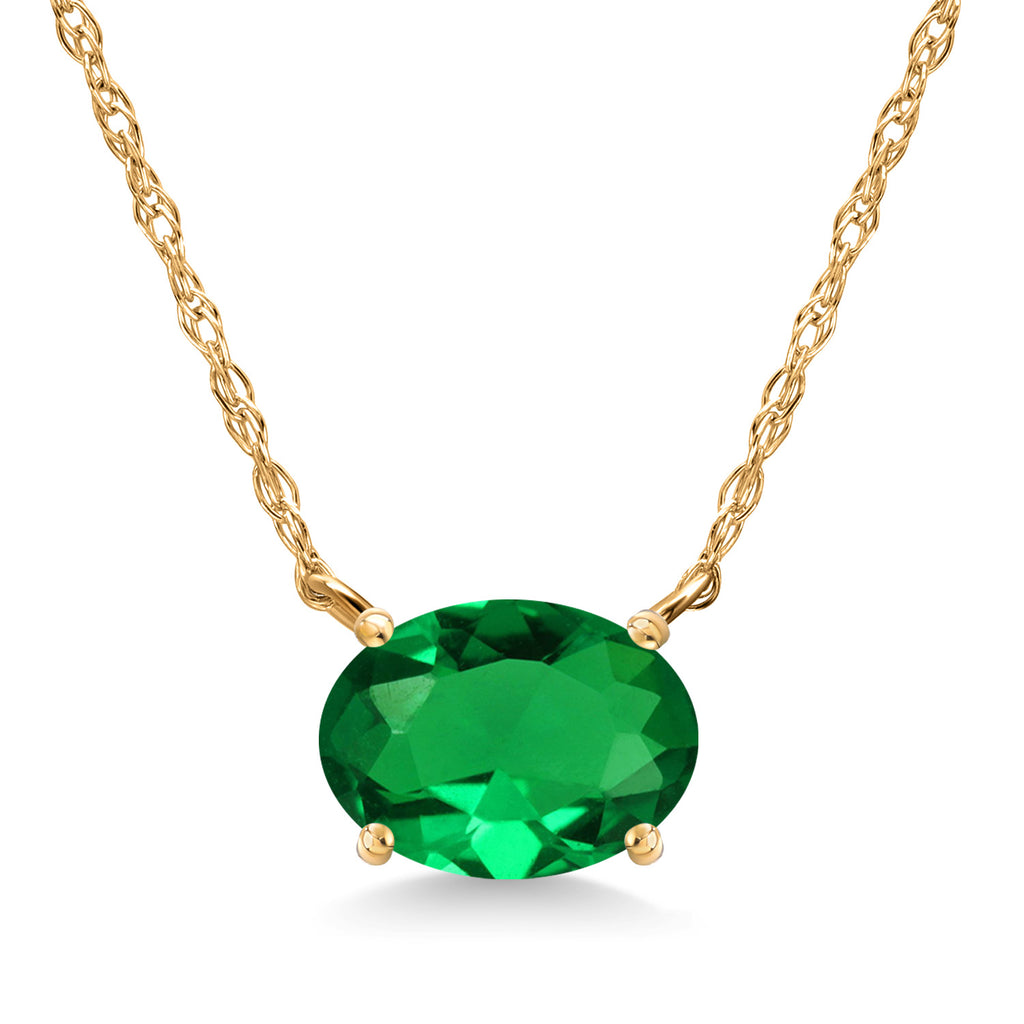 Nano Emerald - May_Pendant in 14K Yellow Gold